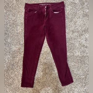 American Eagle Jegging, maroon, size 12